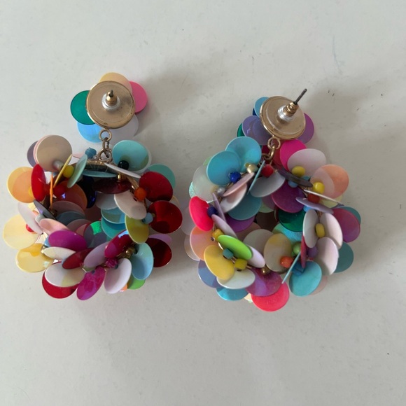 2 pairs of rainbow gem drop earrings and confetti earrings - Picture 3 of 6